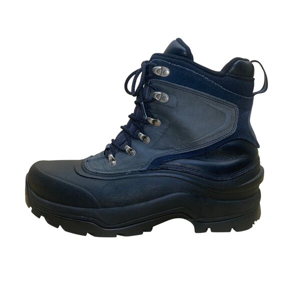 Lands’ End Men’s Black & Navy Lace Up Waterproof Winter Hiking Boots Size 9.5 - Picture 4 of 10